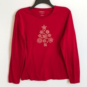 Croft & Barrow classic tee festive Christmas